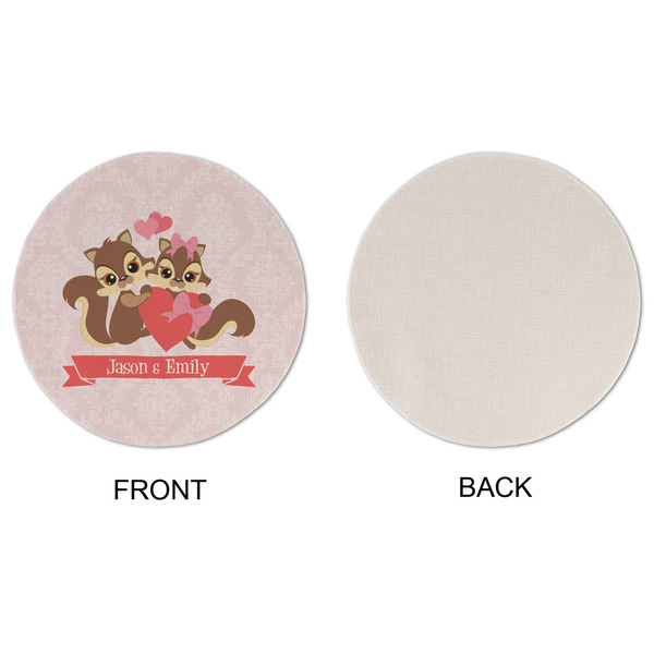 Chipmunk Couple Round Linen Placemats - APPROVAL (single sided)