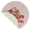 Chipmunk Couple Round Linen Placemats - Front (folded corner single sided)