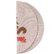 Chipmunk Couple Round Linen Placemats - HALF FOLDED (double sided)