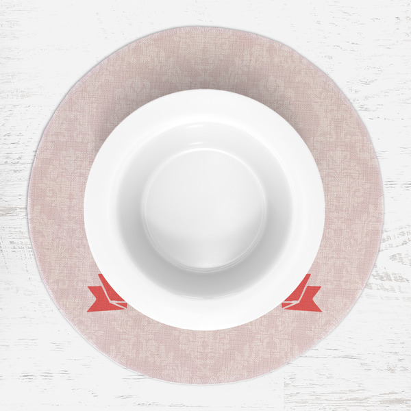 Chipmunk Couple Round Linen Placemats - LIFESTYLE (single)