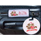 Chipmunk Couple Round Luggage Tag & Handle Wrap - In Context