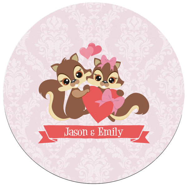 Chipmunk Couple Round Mousepad - APPROVAL