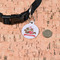 Chipmunk Couple Round Pet ID Tag - Small - In Context