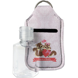 Chipmunk Couple Hand Sanitizer & Keychain Holder - Small (Personalized)