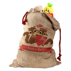 Chipmunk Couple Santa Sack (Personalized)