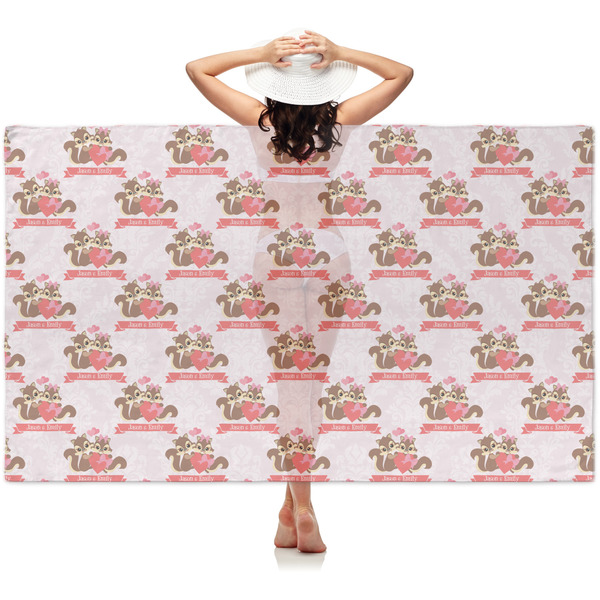 Custom Chipmunk Couple Sheer Sarong (Personalized)