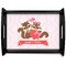 Chipmunk Couple Black Wooden Tray - Large (Personalized)