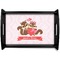 Chipmunk Couple Black Wooden Tray - Small (Personalized)