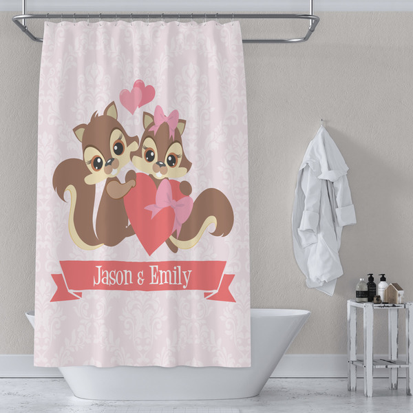 Chipmunk Couple Shower Curtain Lifestyle