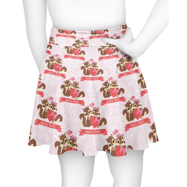Chipmunk Couple Skater Skirt - Back