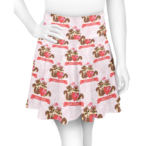 Custom Chipmunk Couple Skater Skirt - Small (Personalized)