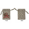 Chipmunk Couple Small Burlap Gift Bag - Front Approval
