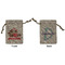 Chipmunk Couple Small Burlap Gift Bag - Front and Back