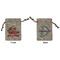 Chipmunk Couple Small Burlap Gift Bag - Front & Back (Personalized)