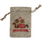 Chipmunk Couple Small Burlap Gift Bag - Front