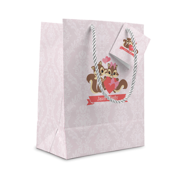 Custom Chipmunk Couple Small Gift Bag (Personalized)