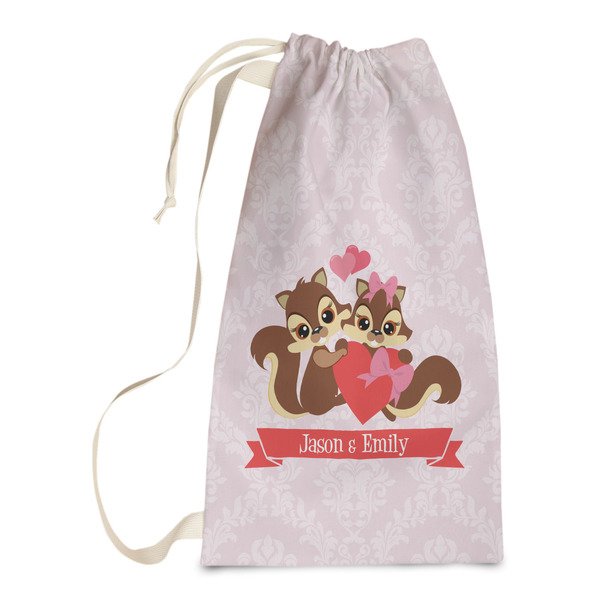 Custom Chipmunk Couple Laundry Bags - Small (Personalized)