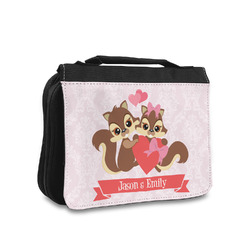 Chipmunk Couple Toiletry Bag - Small (Personalized)