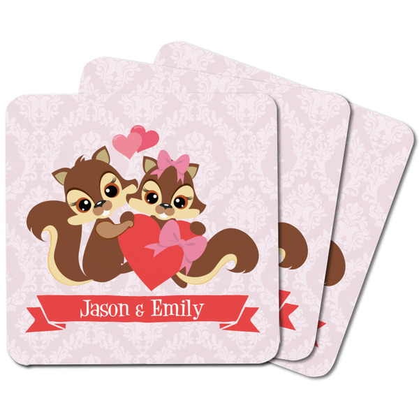 Chipmunk Couple Square Fridge Magnet - MAIN