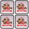 Chipmunk Couple Square Patches Approval - Set of 4