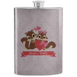 Chipmunk Couple Stainless Steel Flask (Personalized)