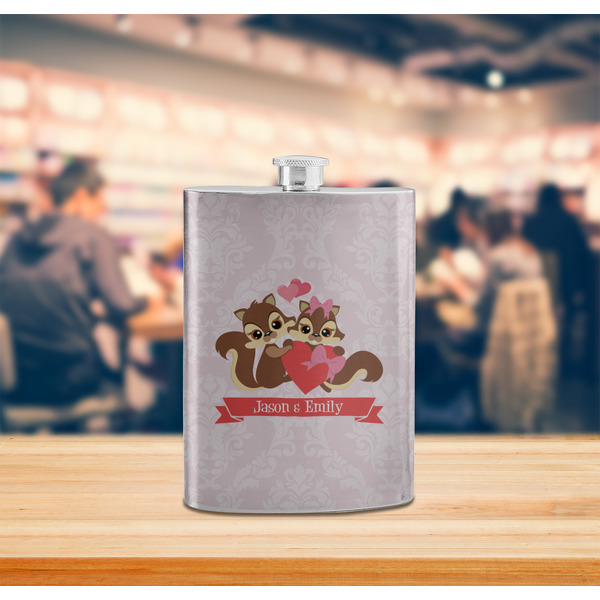 Chipmunk Couple Stainless Steel Flask - LIFESTYLE 2