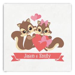 Chipmunk Couple Paper Dinner Napkins (Personalized)