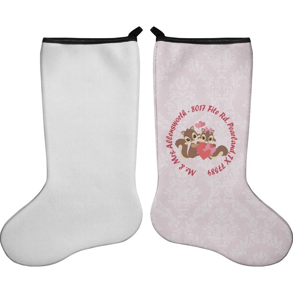 Chipmunk Couple Stocking - Single-Sided - Approval