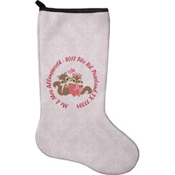 Chipmunk Couple Holiday Stocking - Single-Sided - Neoprene (Personalized)