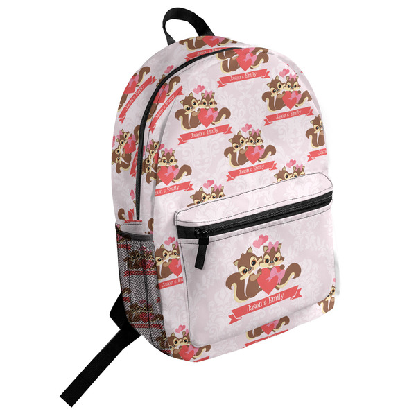 Custom Chipmunk Couple Student Backpack (Personalized)