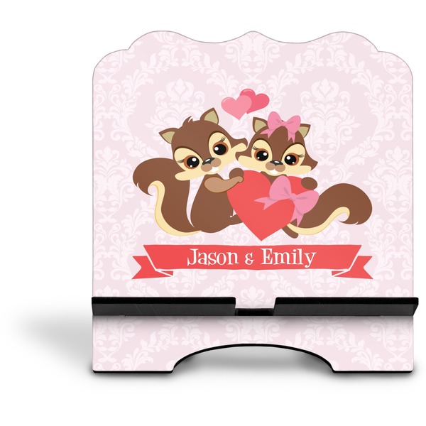 Chipmunk Couple Stylized Tablet Stand - Front without iPad