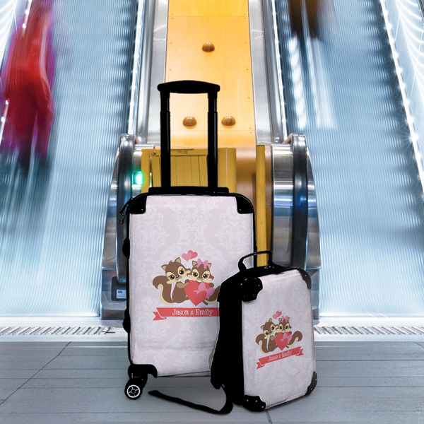 Chipmunk Couple Suitcase Set 4 - IN CONTEXT