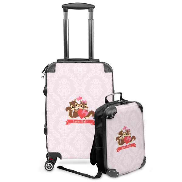 Custom Chipmunk Couple Kids 2-Piece Luggage Set - Suitcase & Backpack (Personalized)
