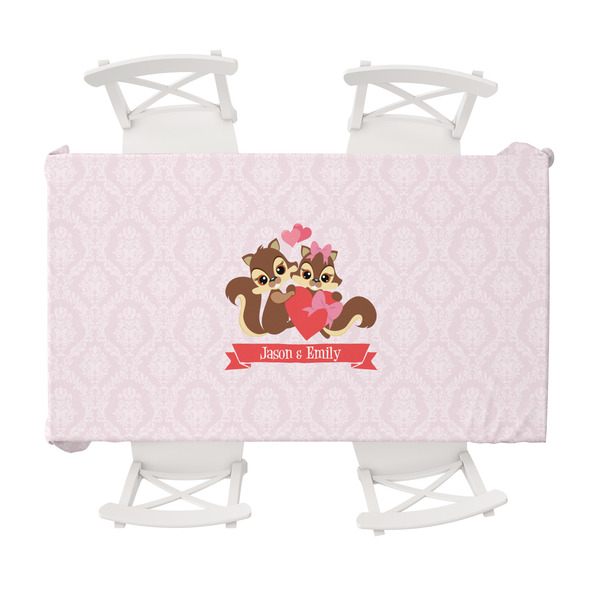 Custom Chipmunk Couple Tablecloth - 58"x102" (Personalized)
