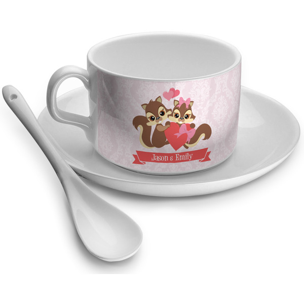 Custom Chipmunk Couple Tea Cup - Single (Personalized)