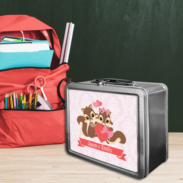 Chipmunk Couple Tin Lunchbox - LIFESTYLE