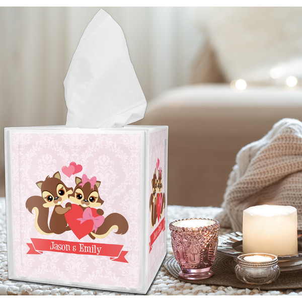 Chipmunk Couple Tissue Box - LIFESTYLE