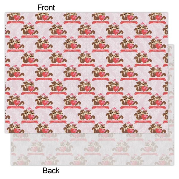 Chipmunk Couple Tissue Paper - Lightweight - Large - Front & Back