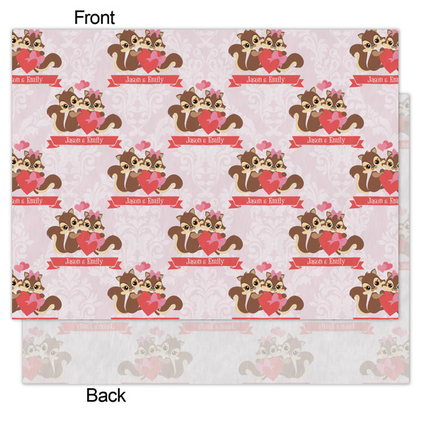 Chipmunk Couple Tissue Paper - Lightweight - Medium - Front & Back
