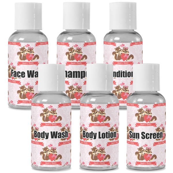 Custom Chipmunk Couple Travel Bottles (Personalized)