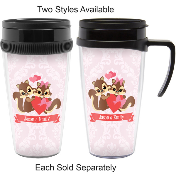 Chipmunk Couple Travel Mugs - with & without Handle