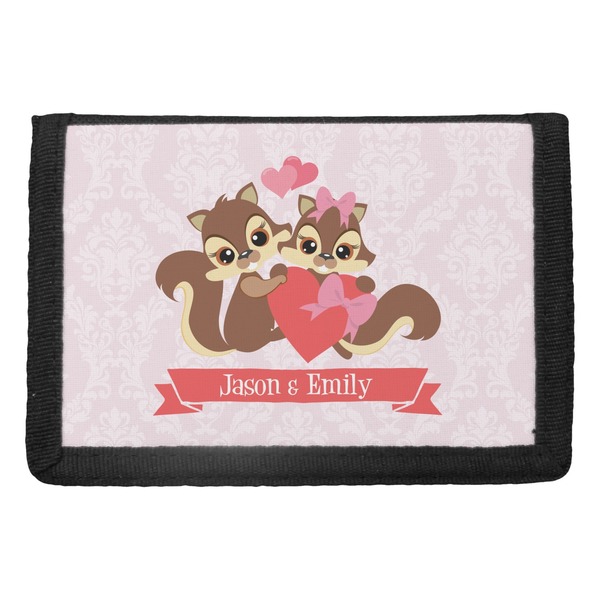 Custom Chipmunk Couple Trifold Wallet (Personalized)