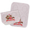 Chipmunk Couple Two Rectangle Burp Cloths - Open & Folded
