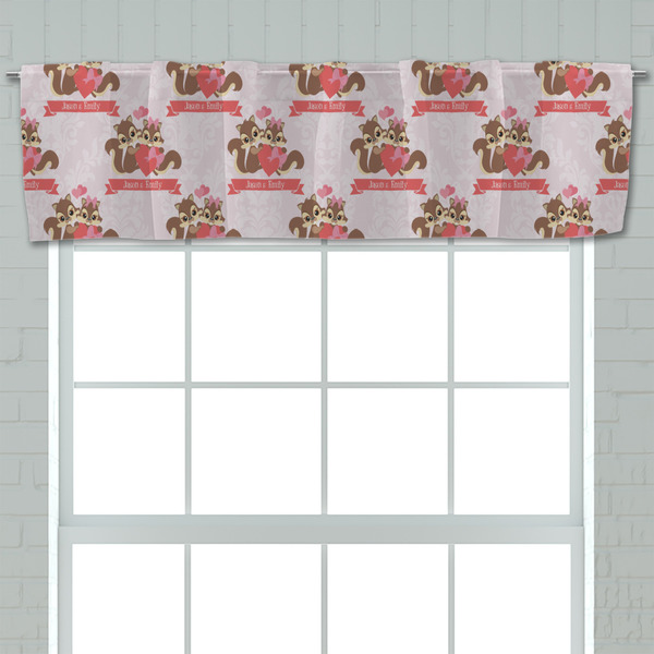 Chipmunk Couple Valance - Closeup on window