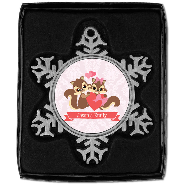 Chipmunk Couple Vintage Snowflake - In box