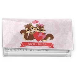 Chipmunk Couple Vinyl Checkbook Cover (Personalized)