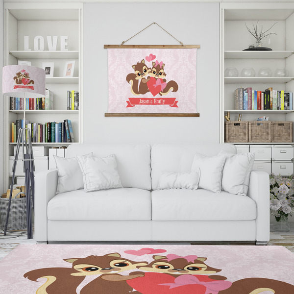 Chipmunk Couple Wall Hanging Tapestry - IN CONTEXT
