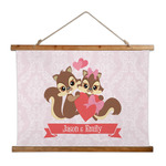 Chipmunk Couple Wall Hanging Tapestry - Wide (Personalized)