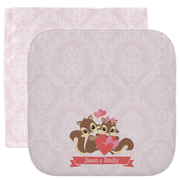 Custom Chipmunk Couple Facecloth / Wash Cloth (Personalized)