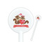Chipmunk Couple 5.5" Round Plastic Stir Sticks - White - Single Sided (Personalized)